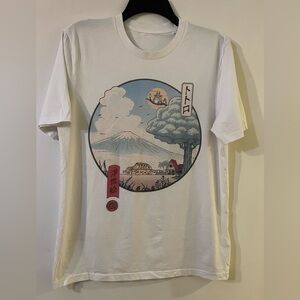 My Neighbor Studio Ghibli Totoro Mt Fugi Anime T-Shirt M